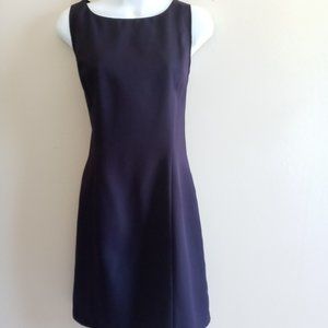 Plum Crew-Neck Sheath Dress